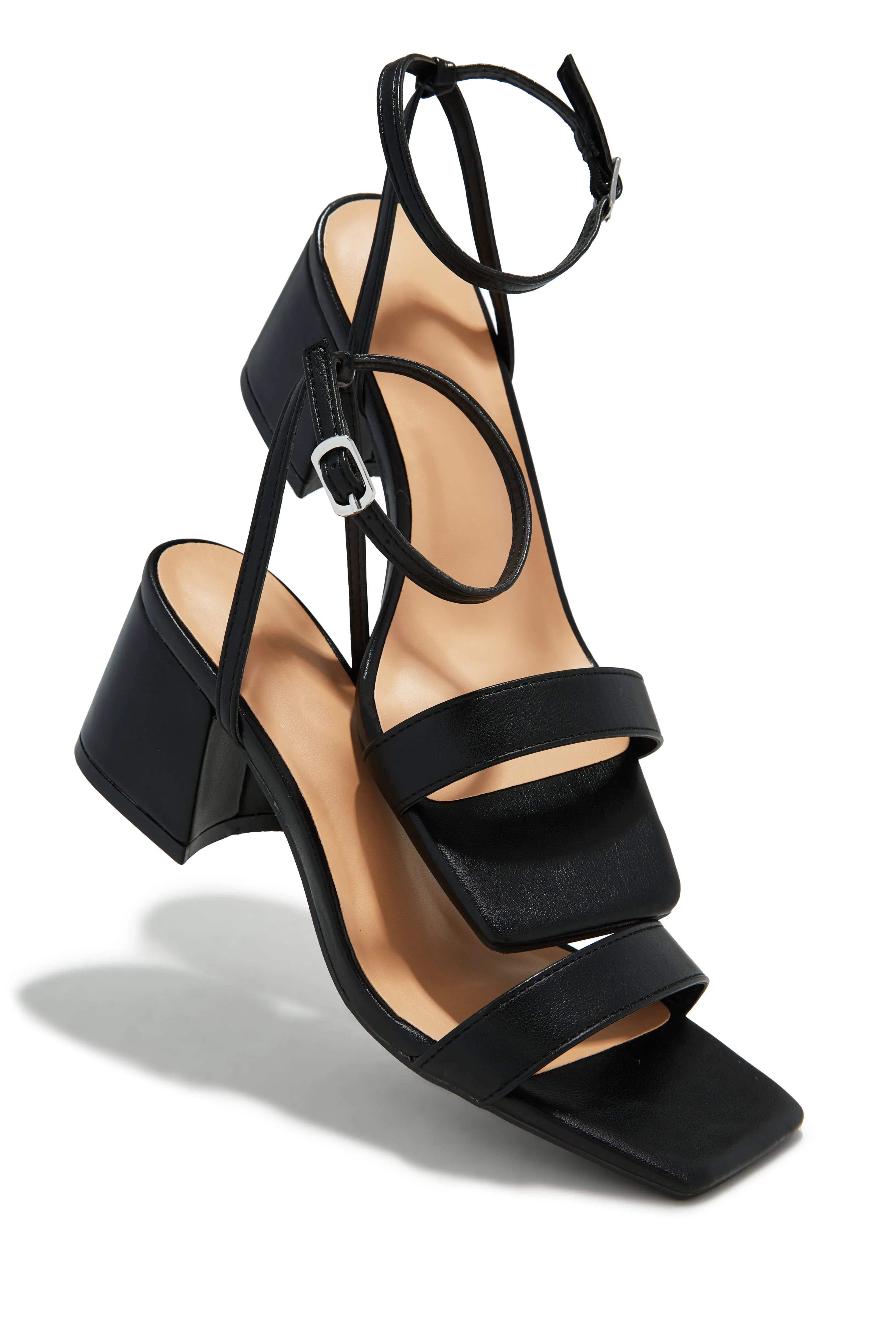 Alina Block Mid Heels - Black