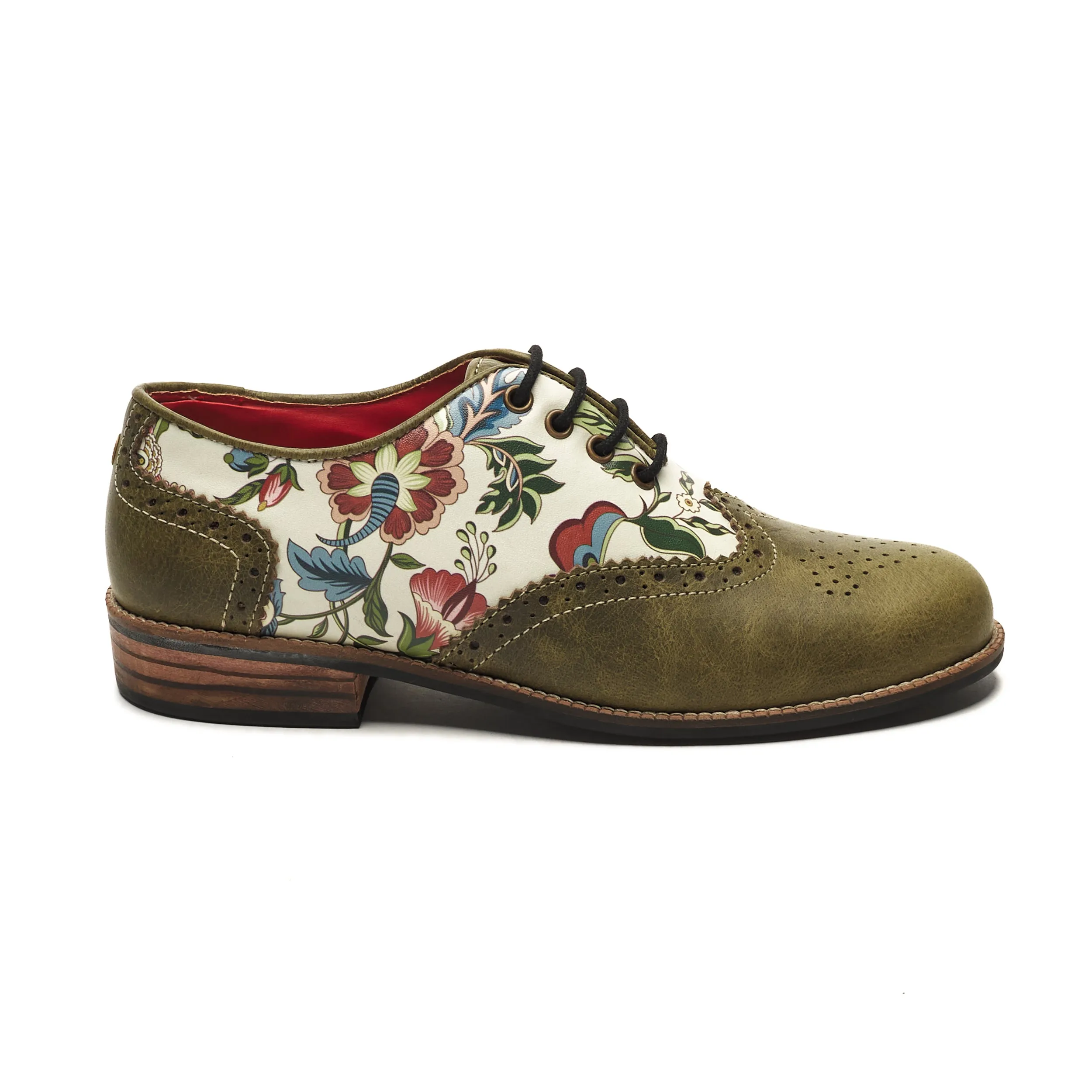 Bageecha Brogues Women – Olive