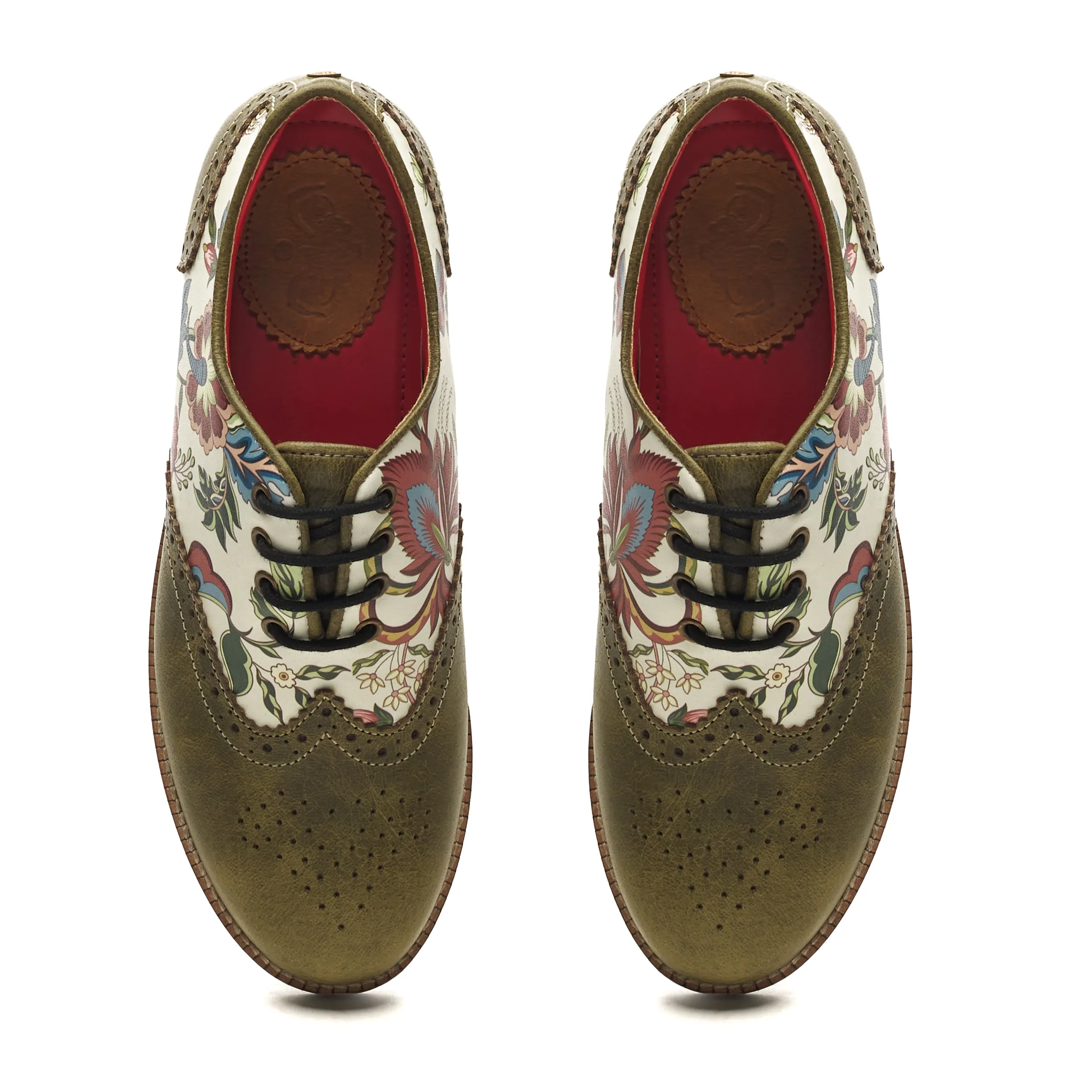 Bageecha Brogues Women – Olive