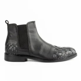 Black Men's Chelsea Genuine Leather Boots