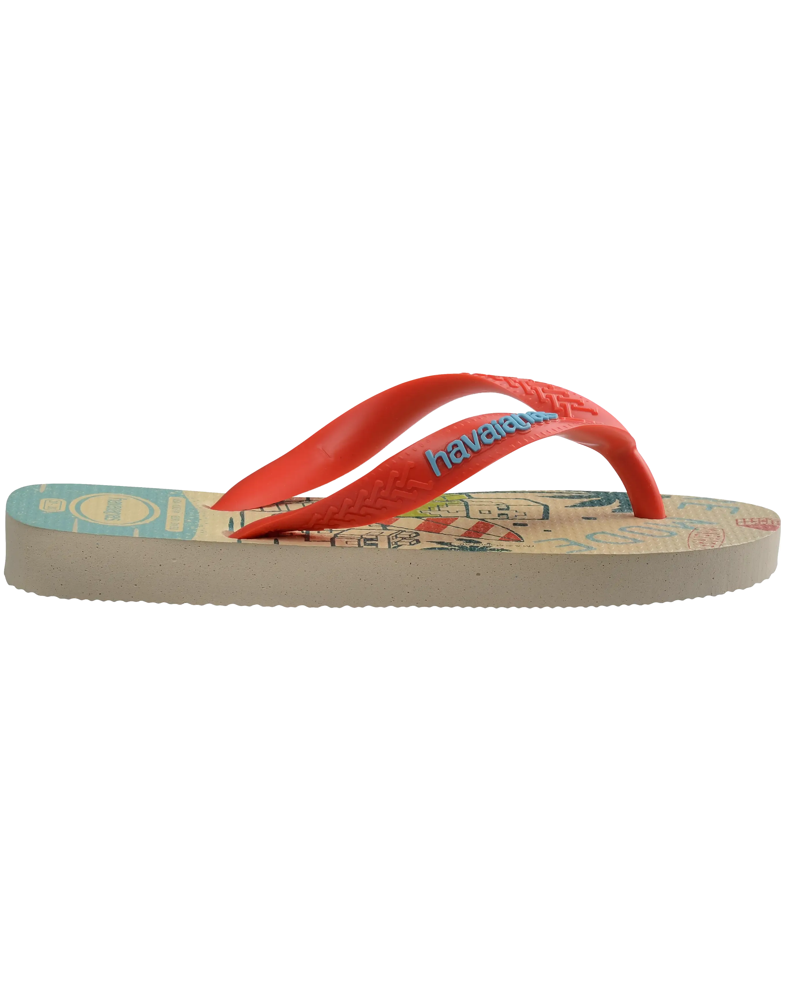 Boys Minecraft Flip Flops in Beige & Orange