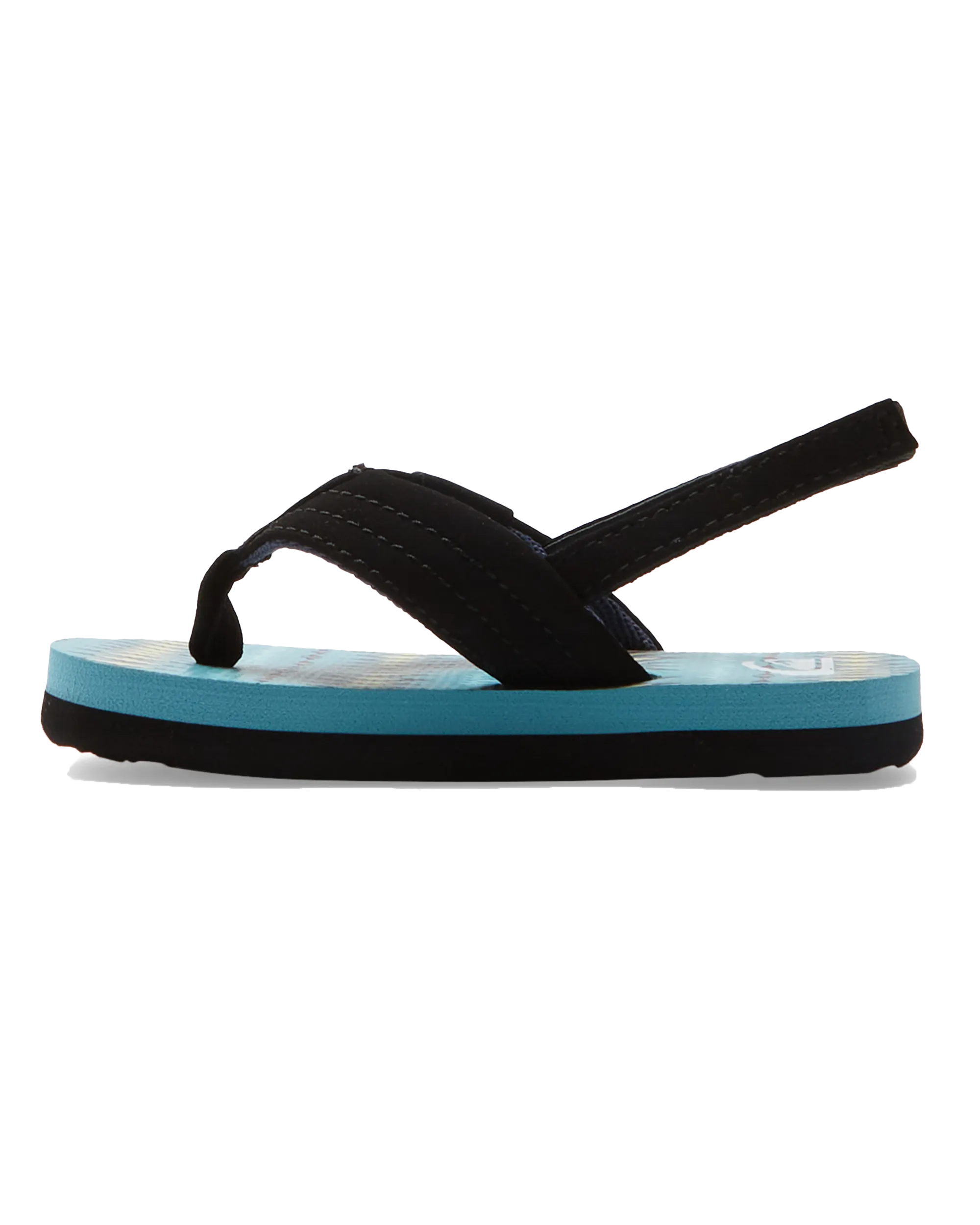 Boys Molokai Layback Toddler Flip Flops in Black, Blue & Blue