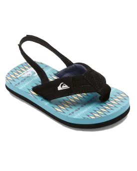 Boys Molokai Layback Toddler Flip Flops in Black, Blue & Blue