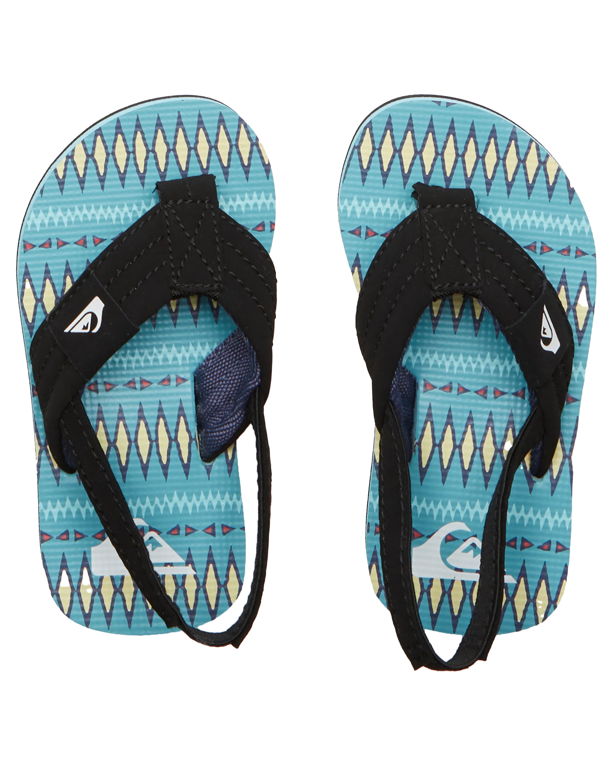 Boys Molokai Layback Toddler Flip Flops in Black, Blue & Blue