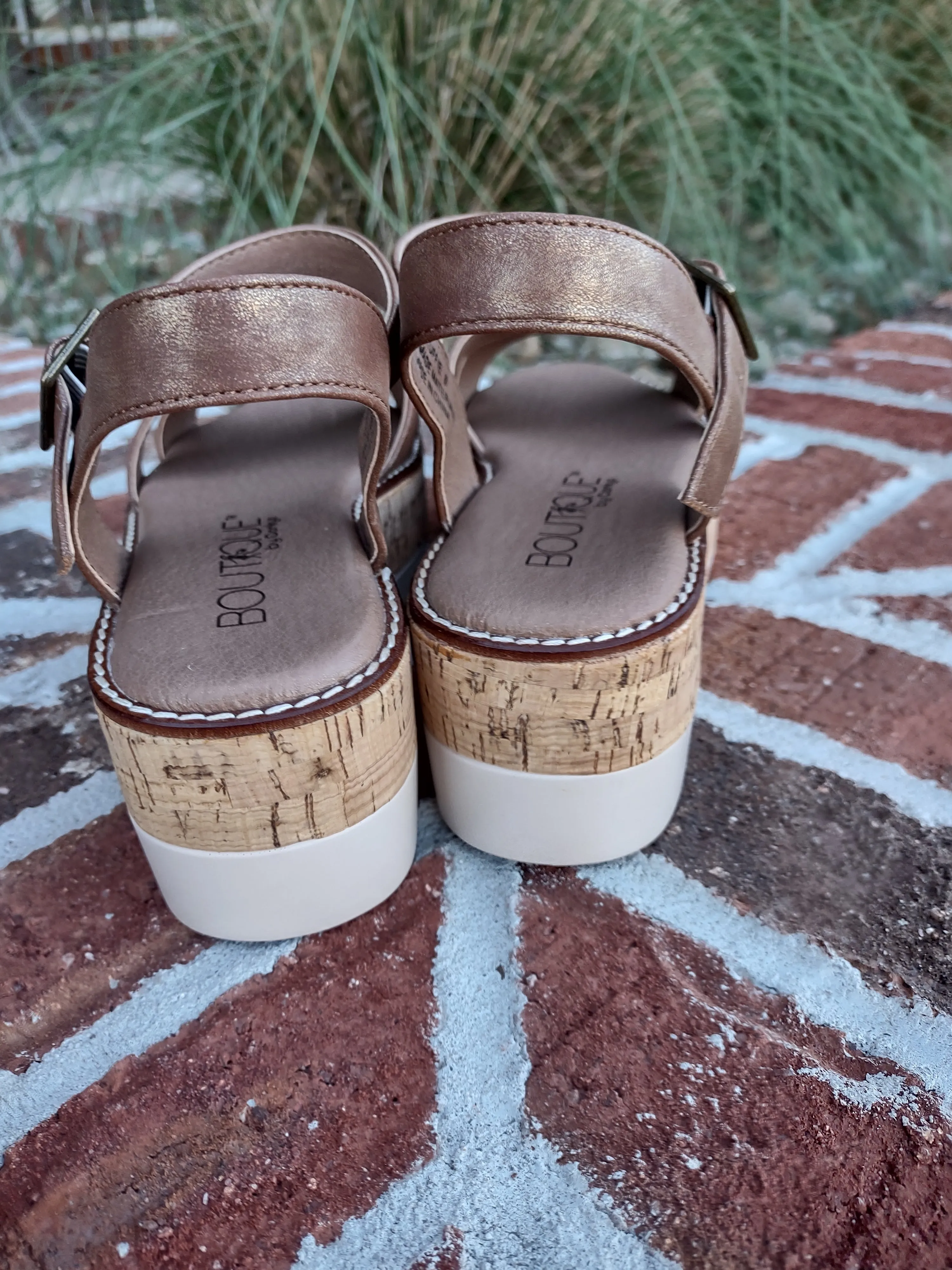 Brown Cork Wedge Sandal | Boutique By Corky’s Fluffie