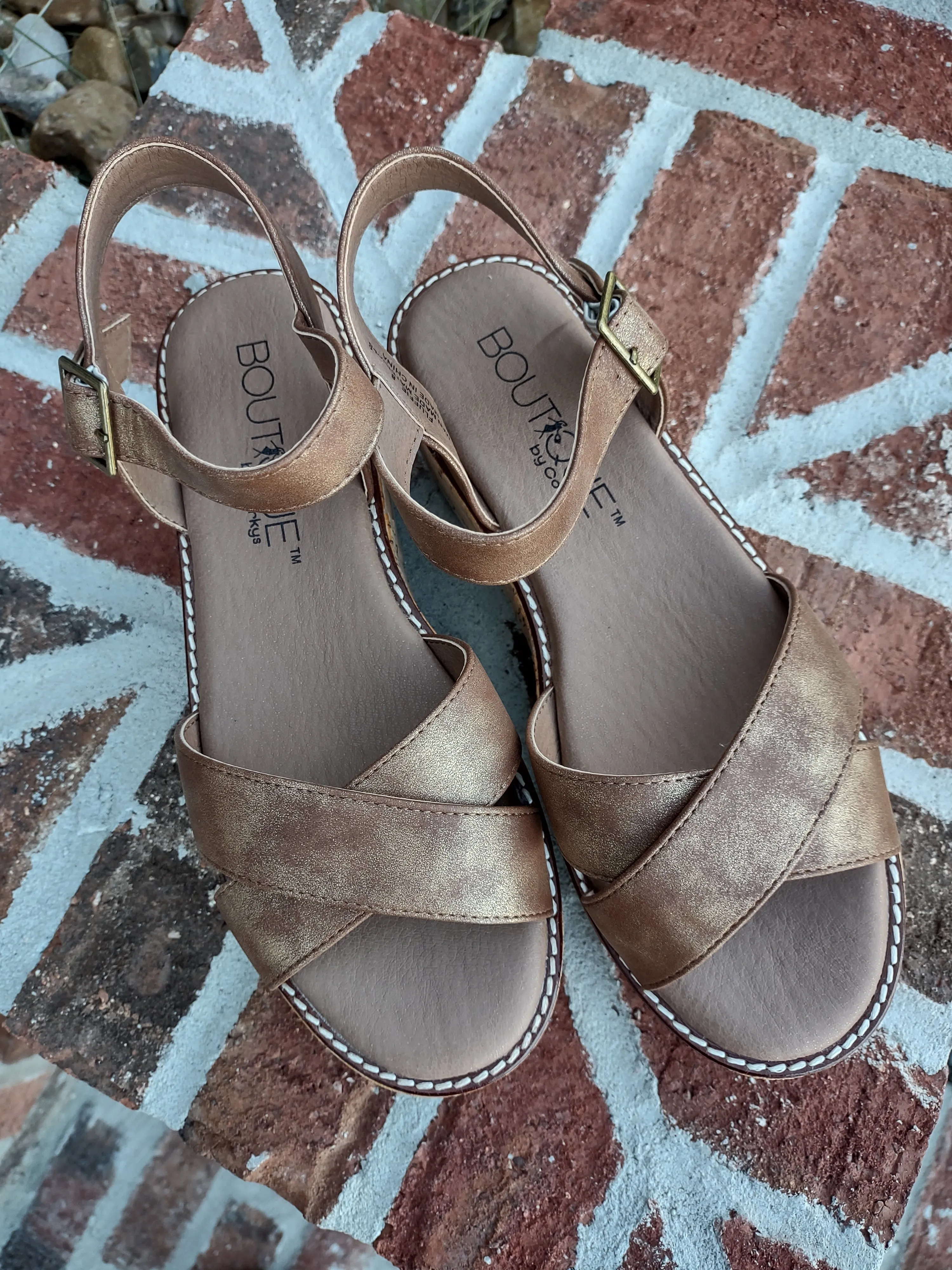 Brown Cork Wedge Sandal | Boutique By Corky’s Fluffie