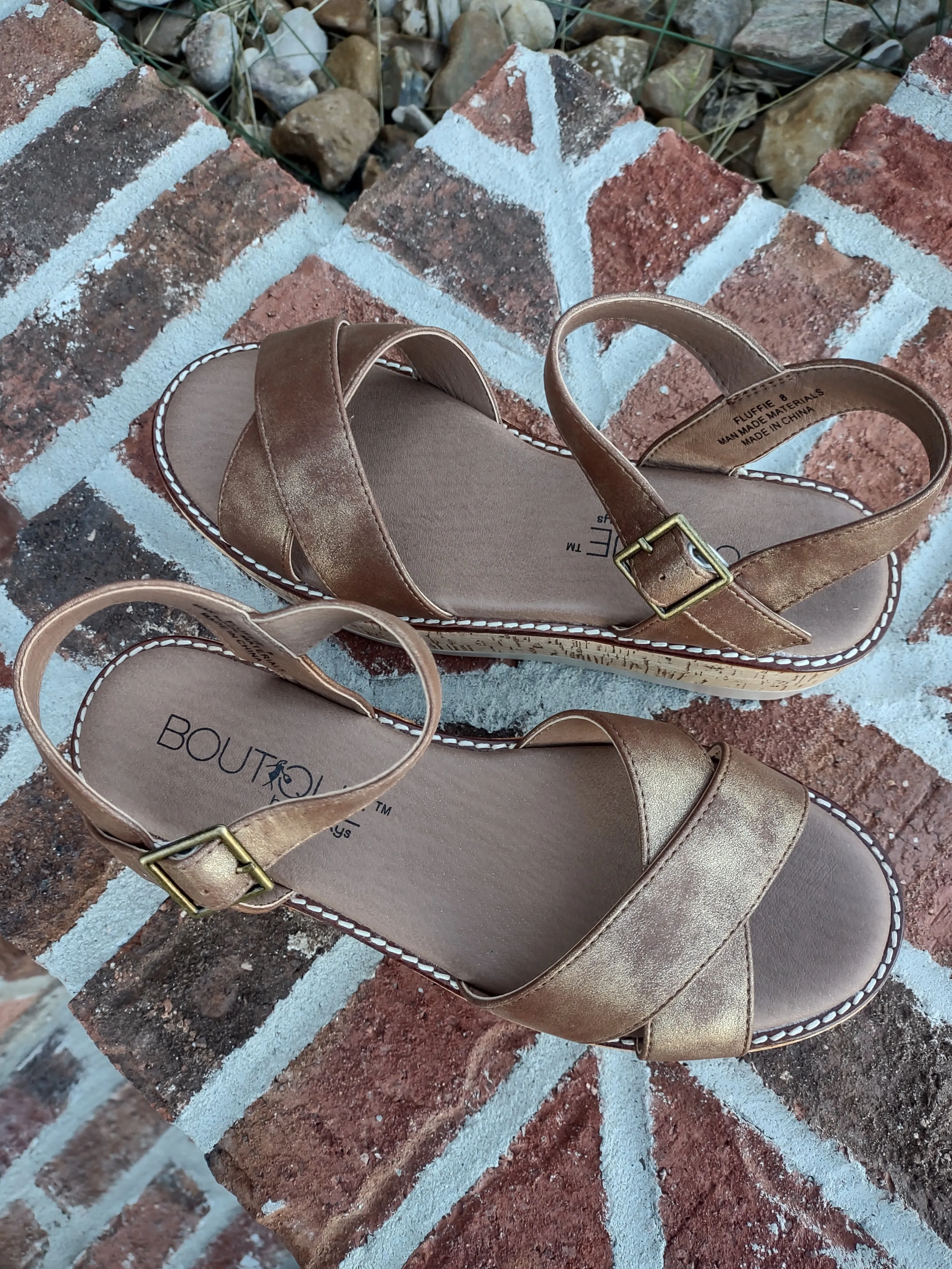 Brown Cork Wedge Sandal | Boutique By Corky’s Fluffie