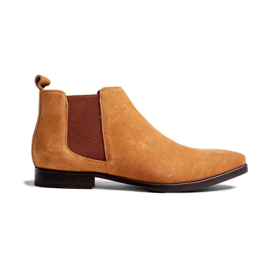 Camel Suede Chelsea Boot