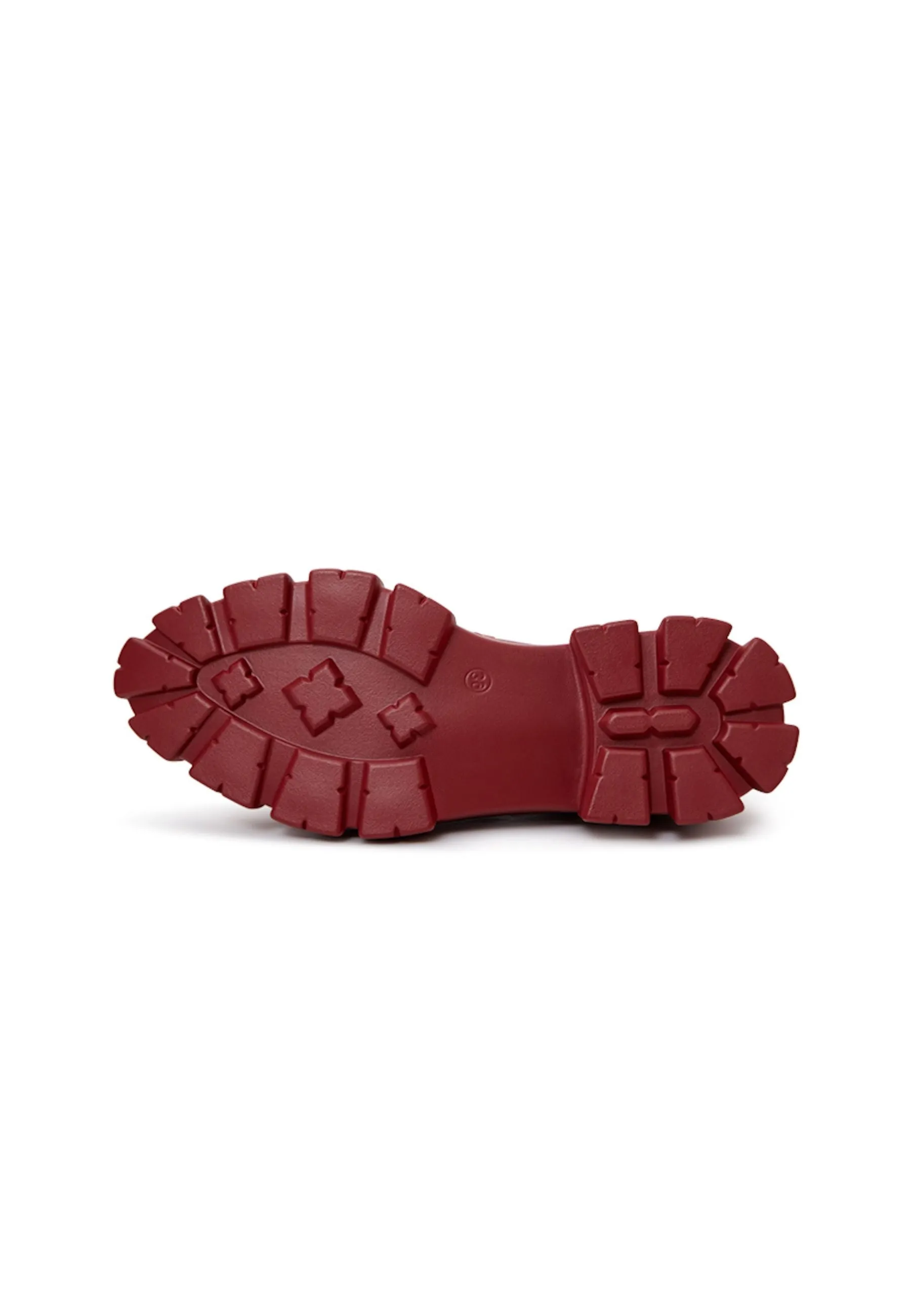 Chunky Leather Platform Loafers - Bordeaux