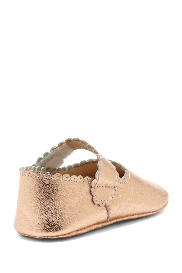 Copper Scalloped Mary Janes