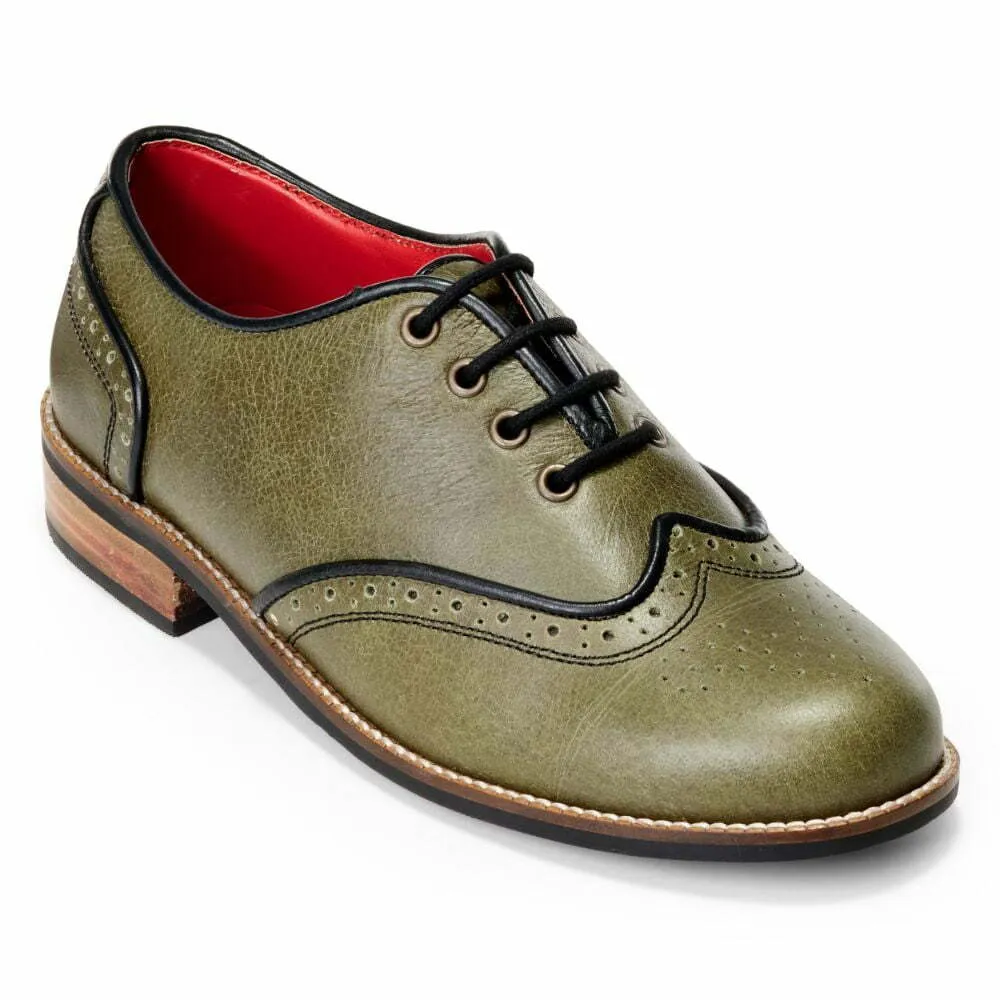 Core Brogues Women – Olive