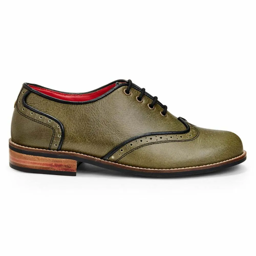 Core Brogues Women – Olive