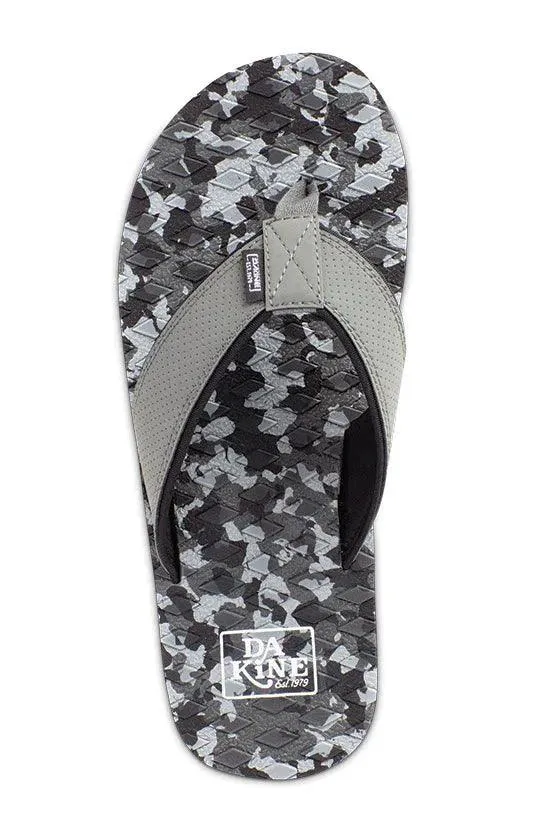 Dakine Kiawe Mens Flip Flops Grey Camo