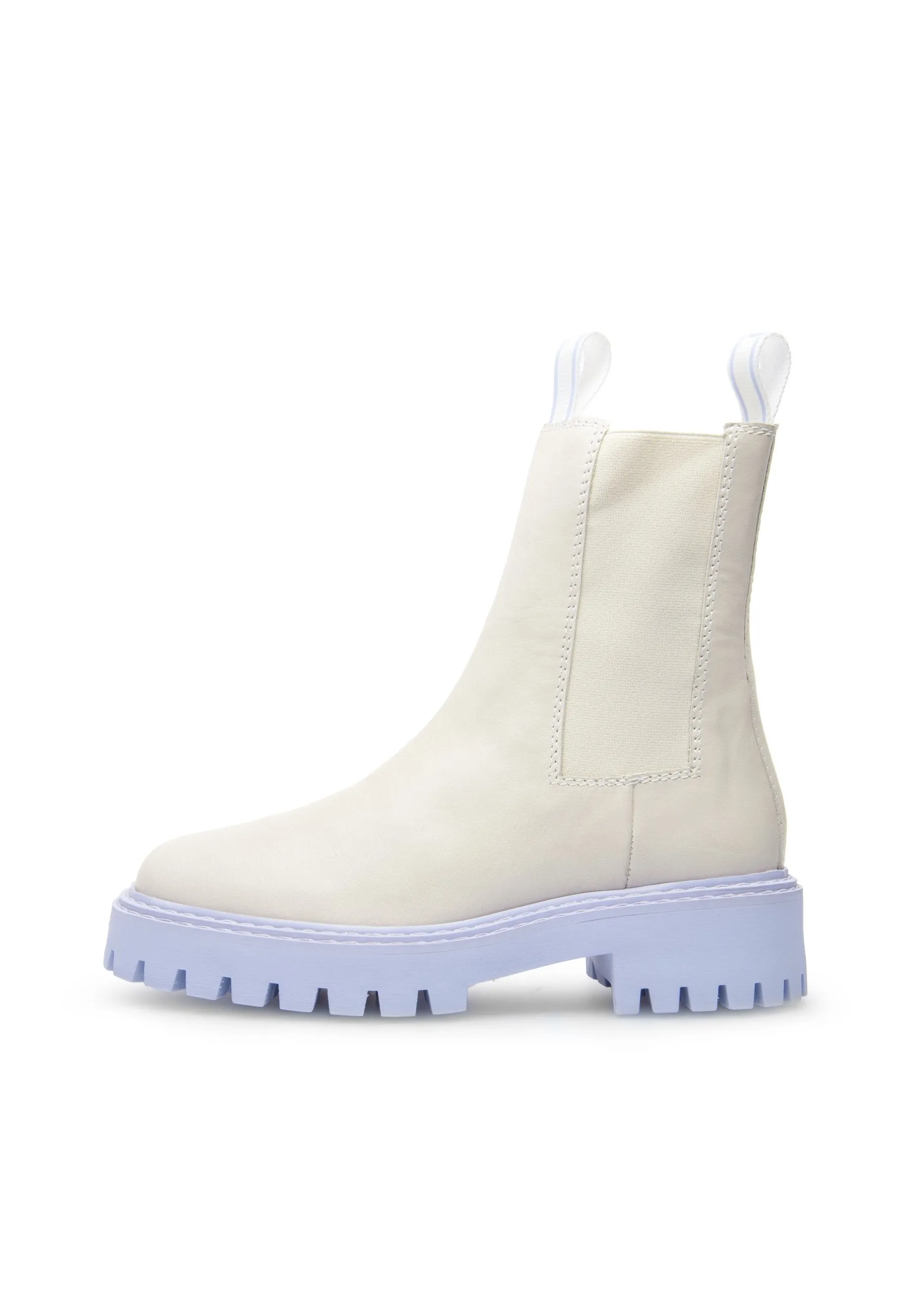 Daze Off White Leather Chelsea Boots