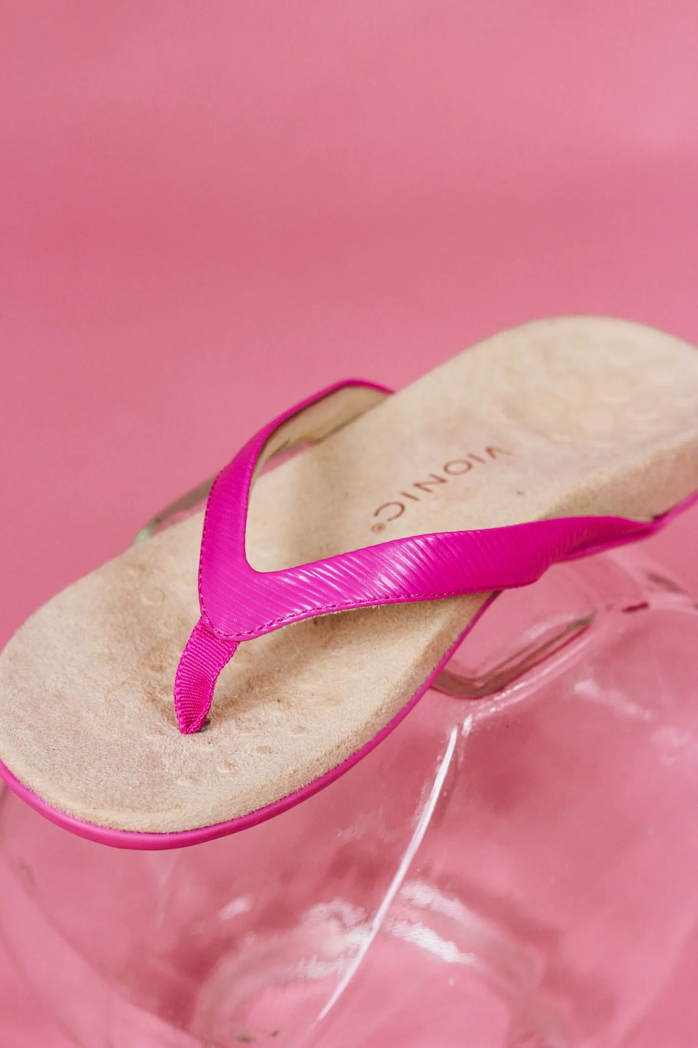 Dillon Toe Post Pink Sandal By Vionic