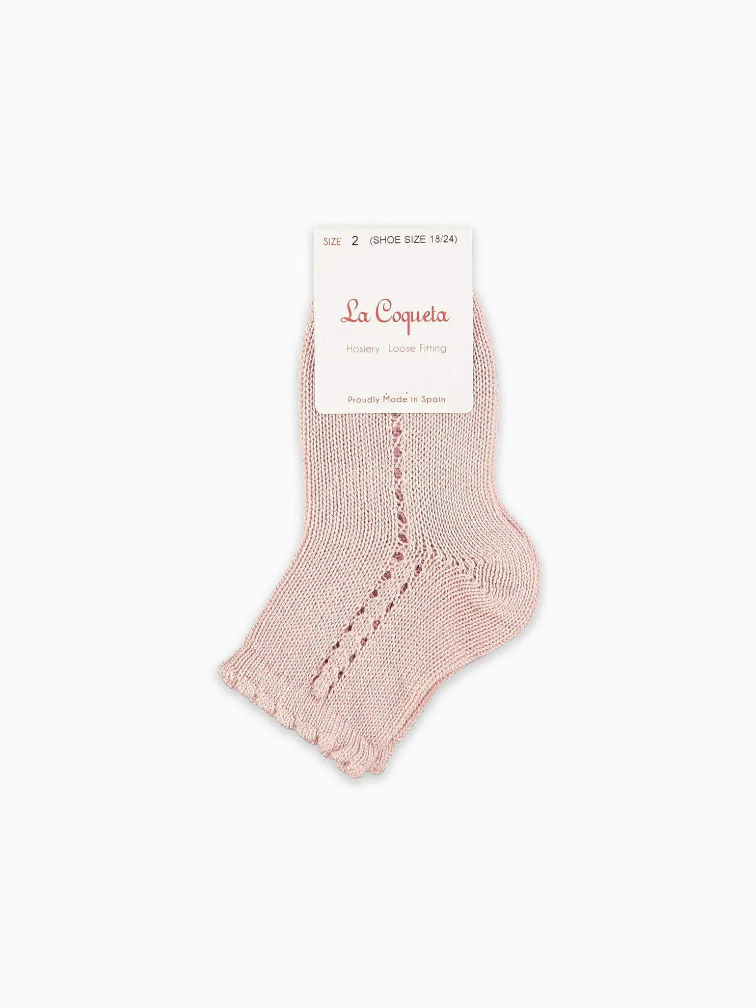 Dusty Pink Openwork Short Girl Socks