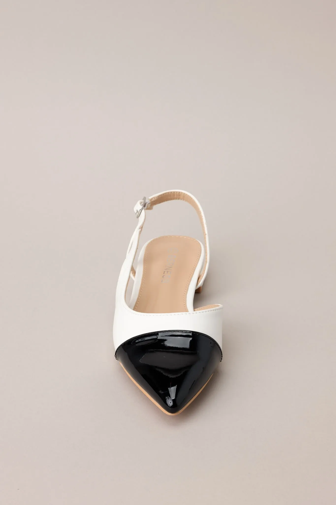 Elegant Equilibrium Black & White SlingBack Flats