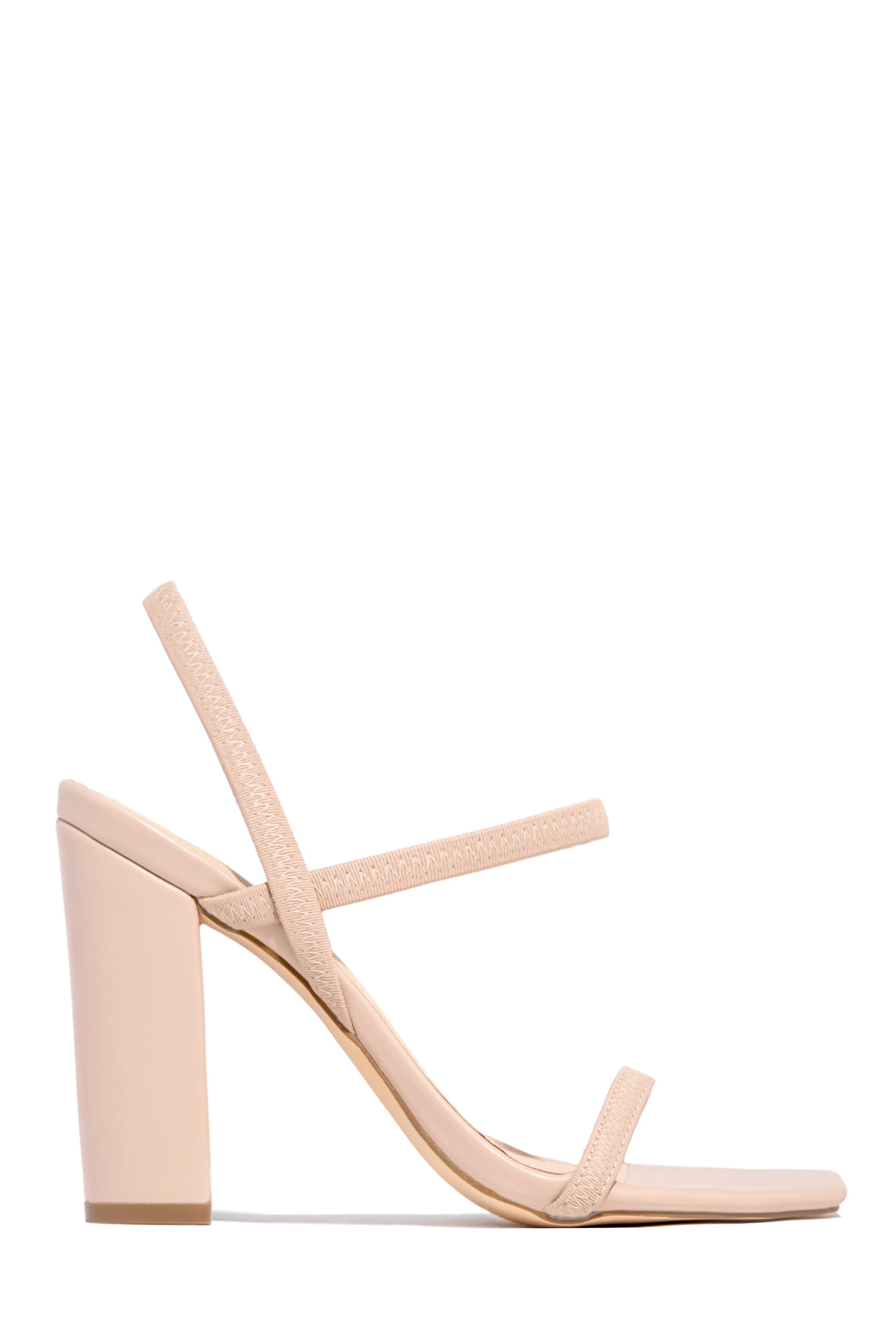 Emerie Slingback Block High Heels - Coral