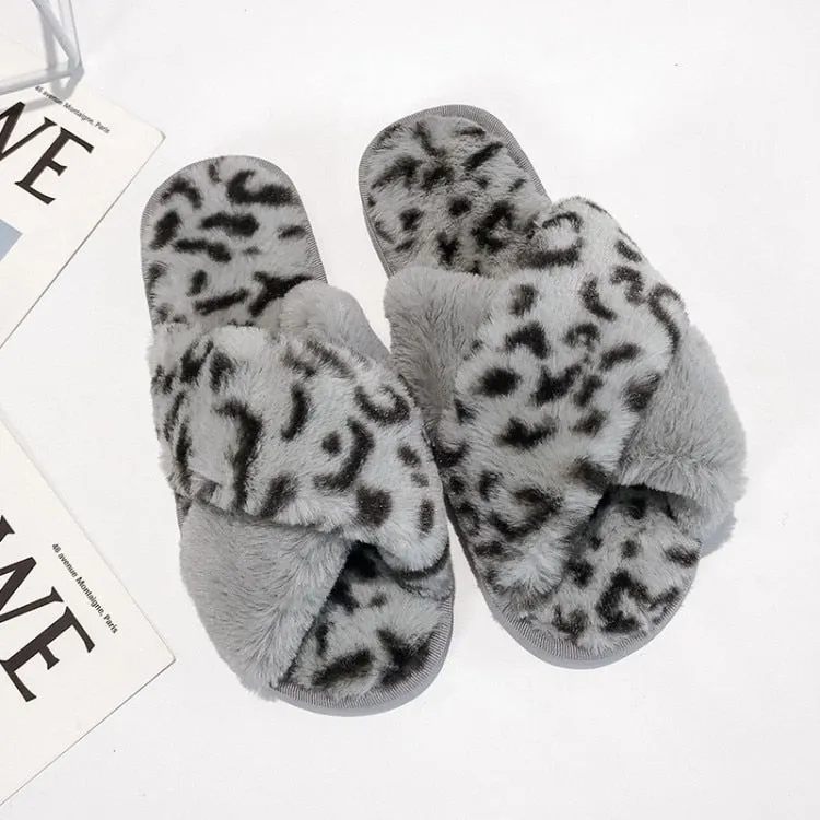 Faux Fur Fashion Warm Women Home Slippers