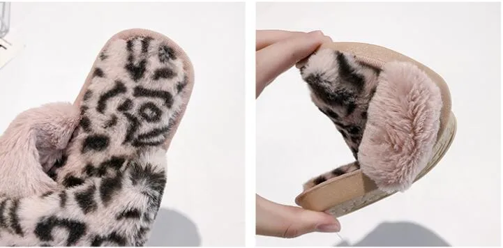 Faux Fur Fashion Warm Women Home Slippers