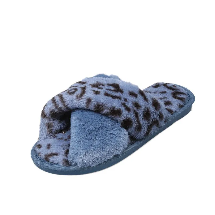 Faux Fur Fashion Warm Women Home Slippers