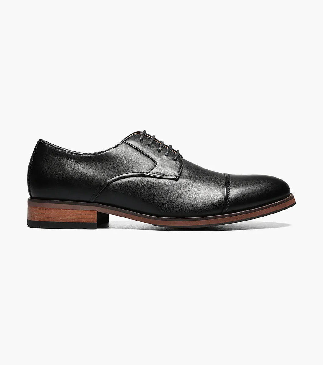 Florsheim Mens Blaze Captoe Oxford Shoe-Black-14199