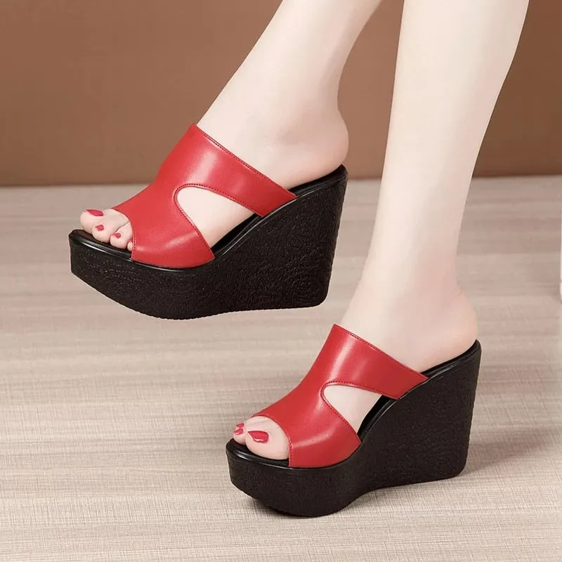 Funki Buys | Shoes | Women's High Heel Gothic Wedge Sandals