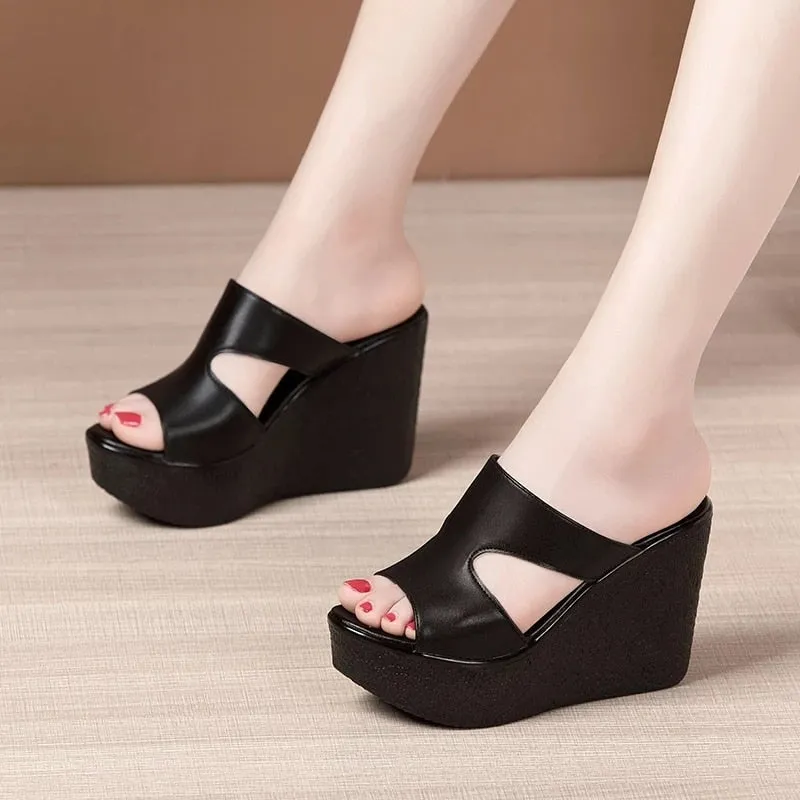 Funki Buys | Shoes | Women's High Heel Gothic Wedge Sandals