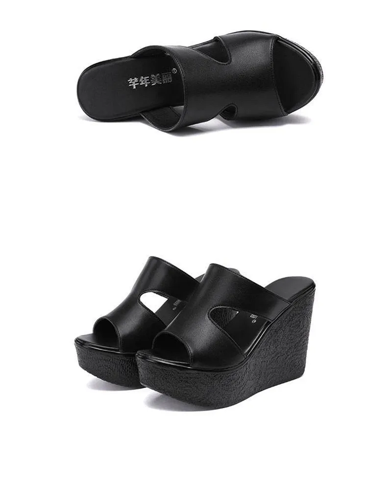 Funki Buys | Shoes | Women's High Heel Gothic Wedge Sandals