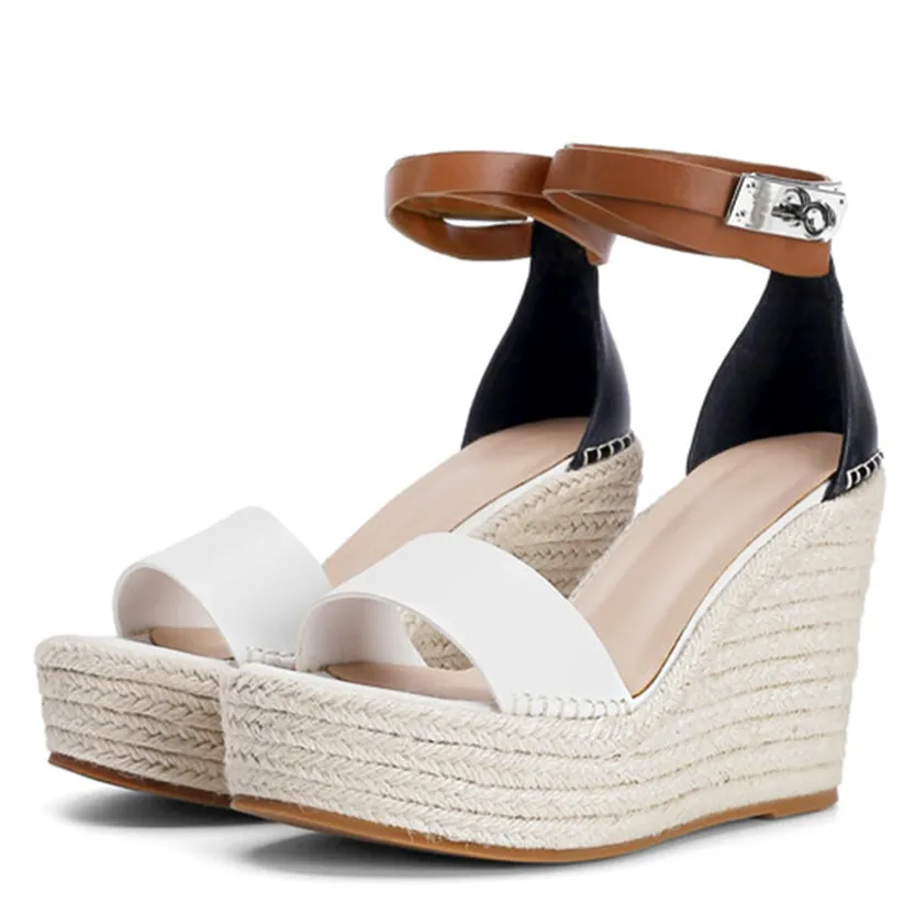 Funki Buys | Shoes | Women's Lock Strap High Wedge Sandals