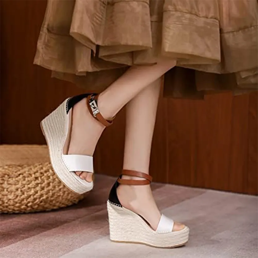 Funki Buys | Shoes | Women's Lock Strap High Wedge Sandals