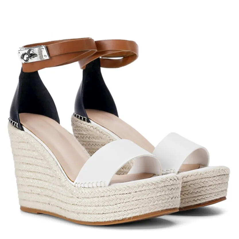 Funki Buys | Shoes | Women's Lock Strap High Wedge Sandals