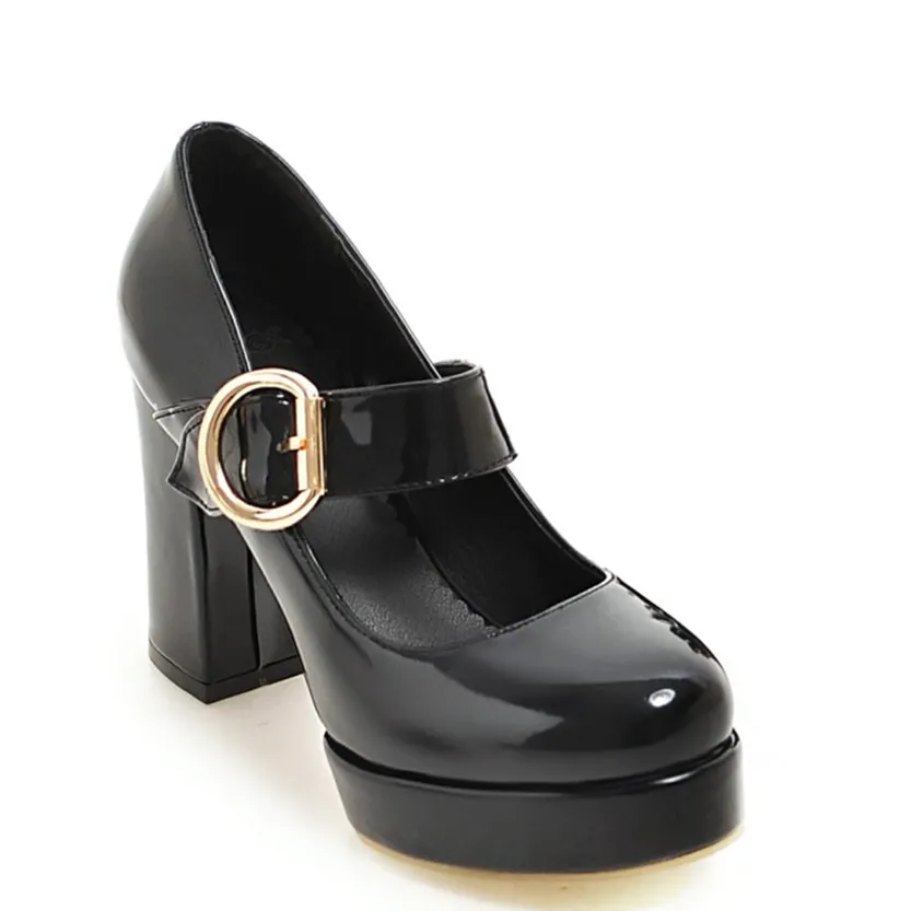 Funki Buys | Shoes | Women's Patent Mary Jane Platform Pump