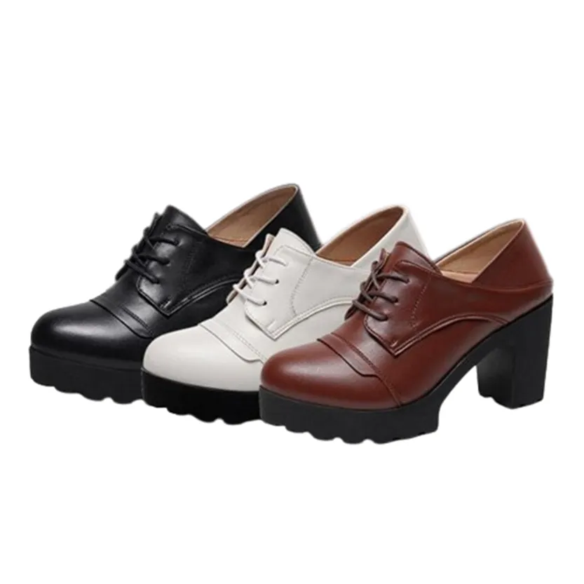 Funki Buys | Shoes | Women's Real Leather Mary Jane Platforms