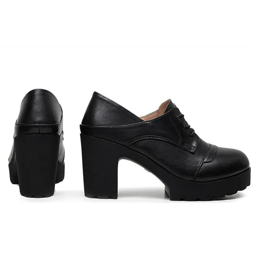 Funki Buys | Shoes | Women's Real Leather Mary Jane Platforms