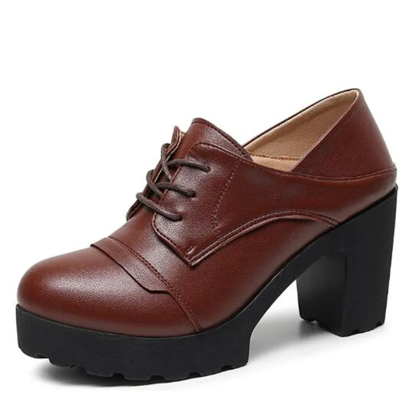 Funki Buys | Shoes | Women's Real Leather Mary Jane Platforms