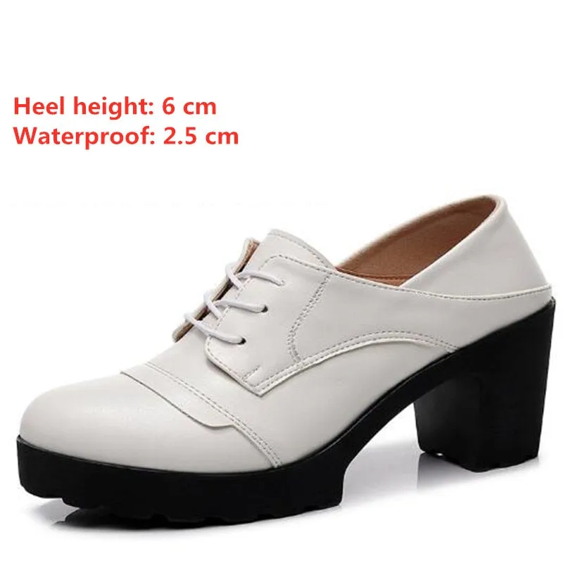 Funki Buys | Shoes | Women's Real Leather Mary Jane Platforms