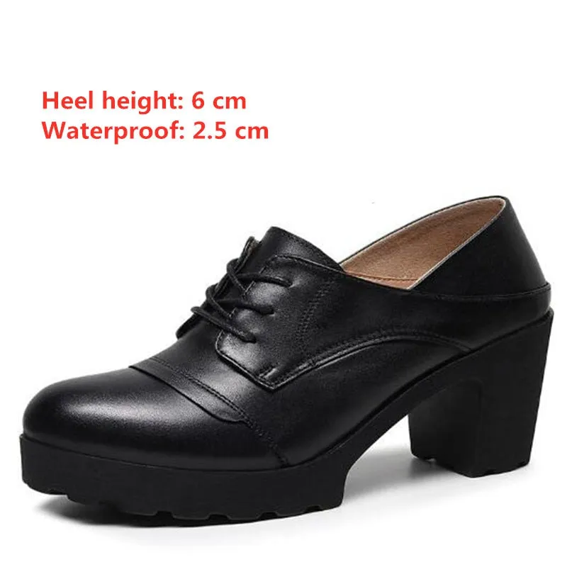 Funki Buys | Shoes | Women's Real Leather Mary Jane Platforms