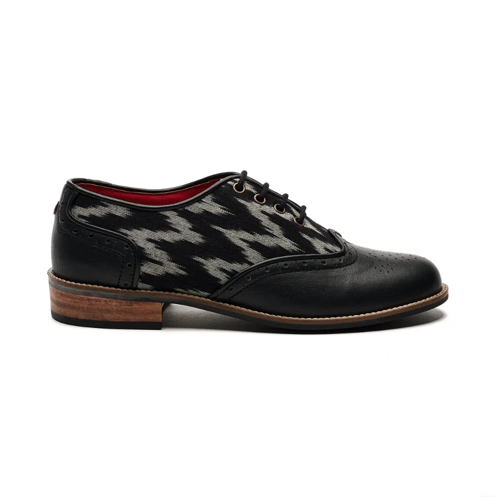 Ikat Brogues Women - Coal