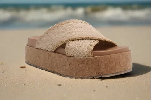 IN ORDER Nude Woven Sandal