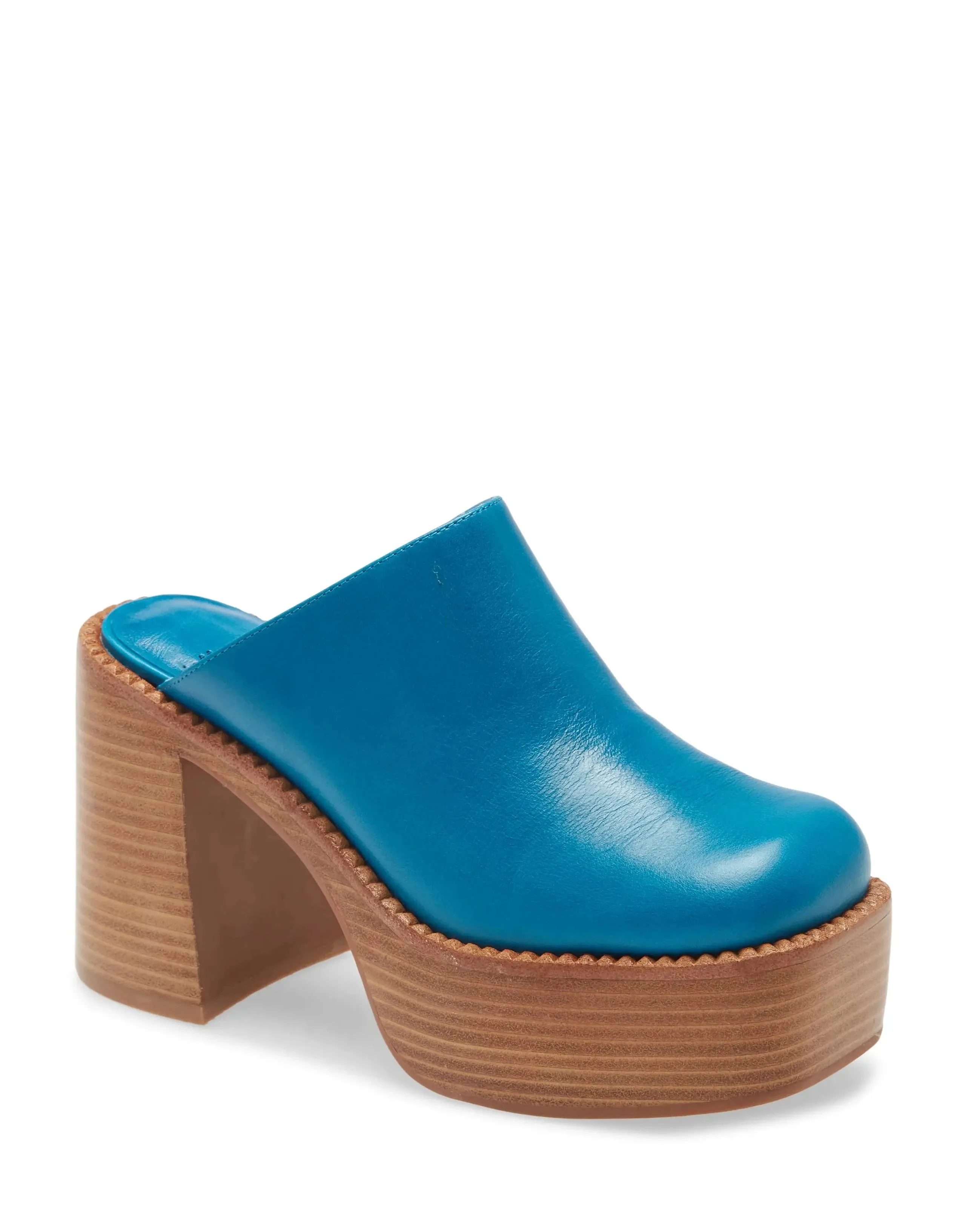 Jeffrey Campbell Drummer Big Platform Mule in Blue