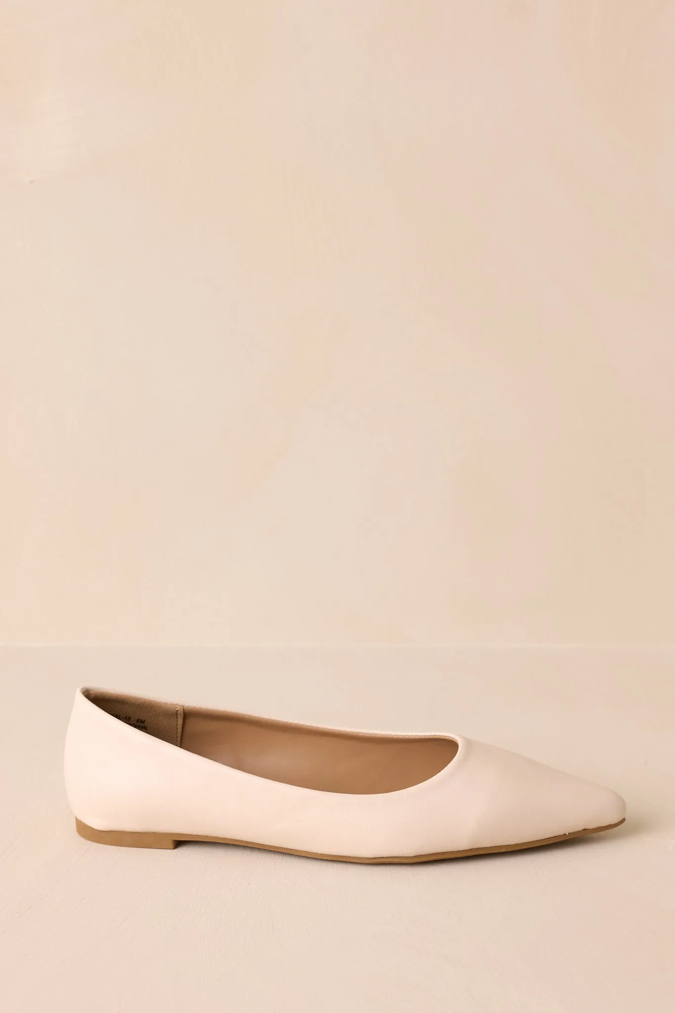 Look Impressed Ivory Pointed-Toe Ballet Flats