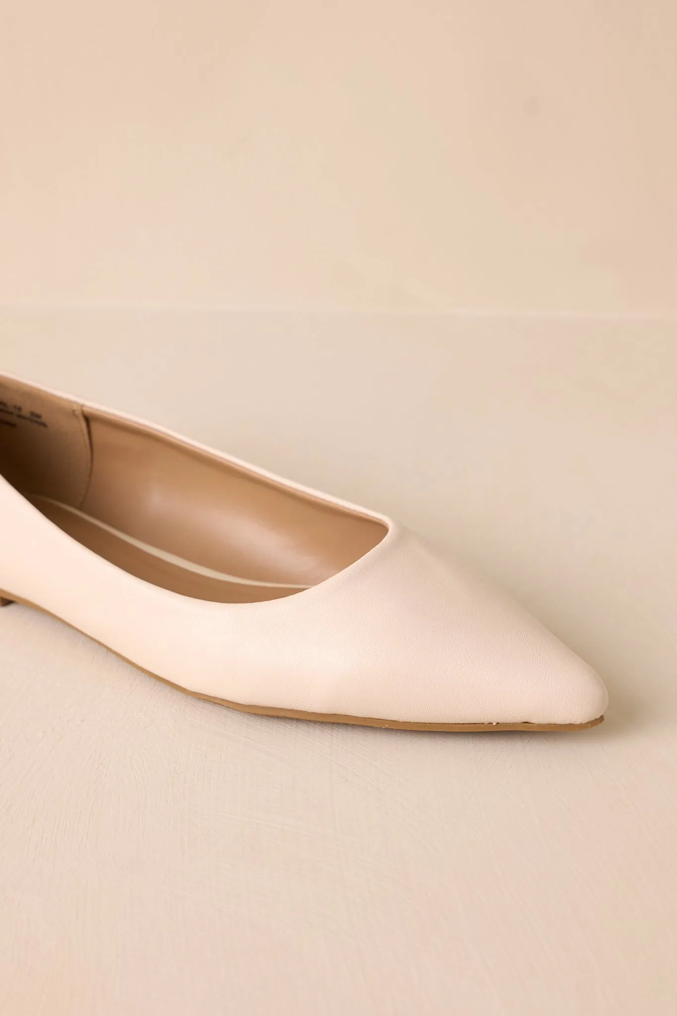 Look Impressed Ivory Pointed-Toe Ballet Flats