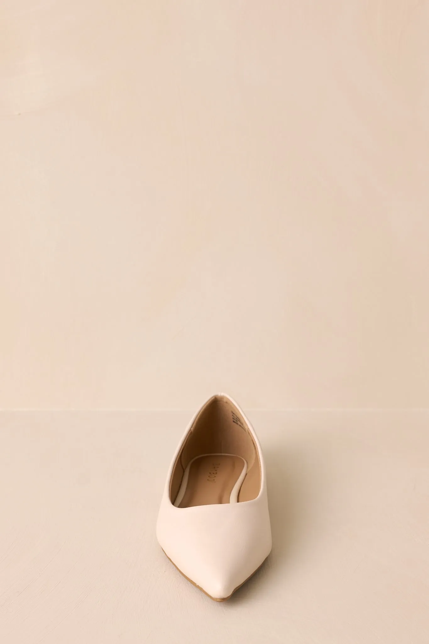 Look Impressed Ivory Pointed-Toe Ballet Flats