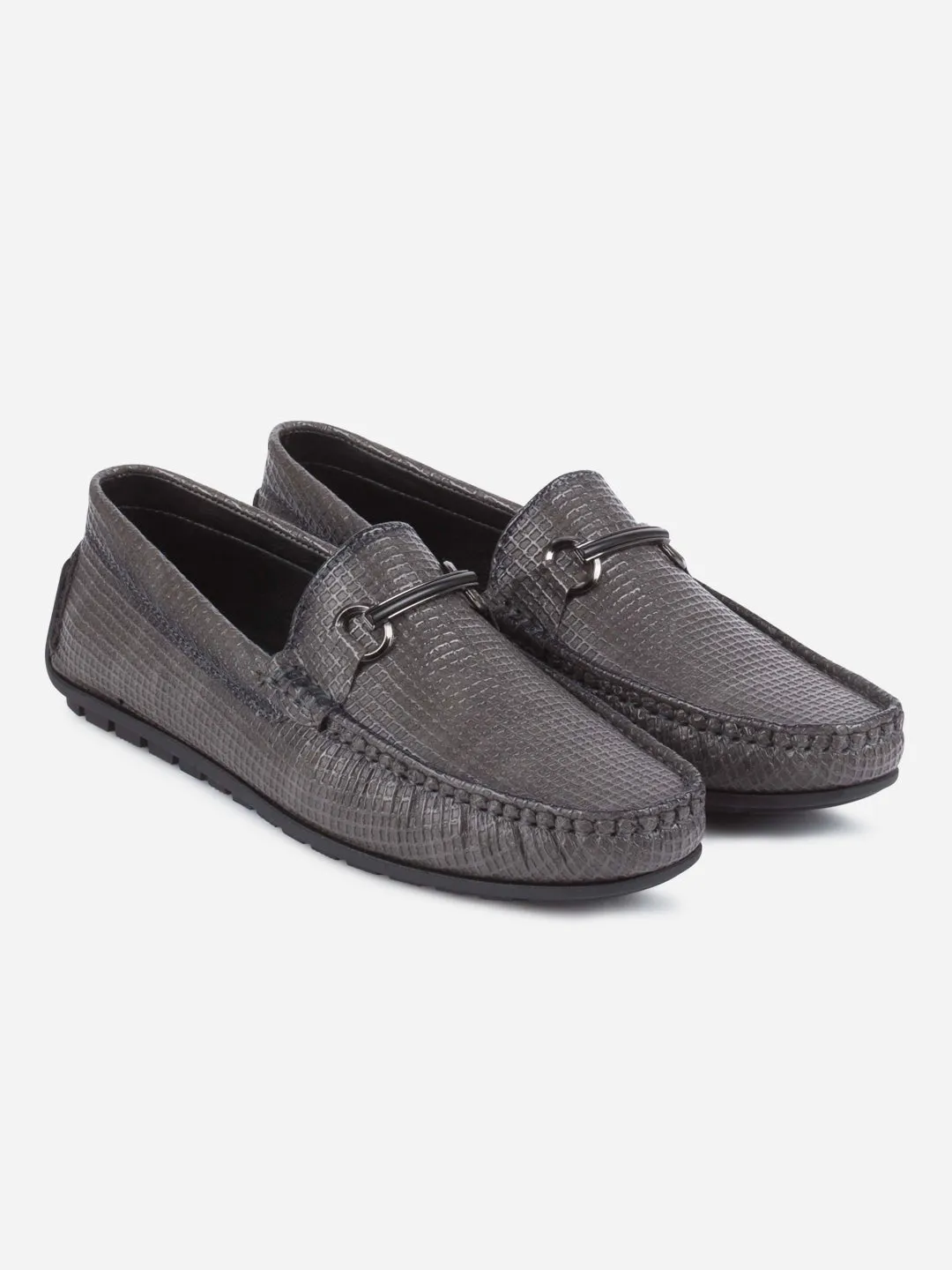 Men's Grey Moc Toe Casual Loafer (IX4108)