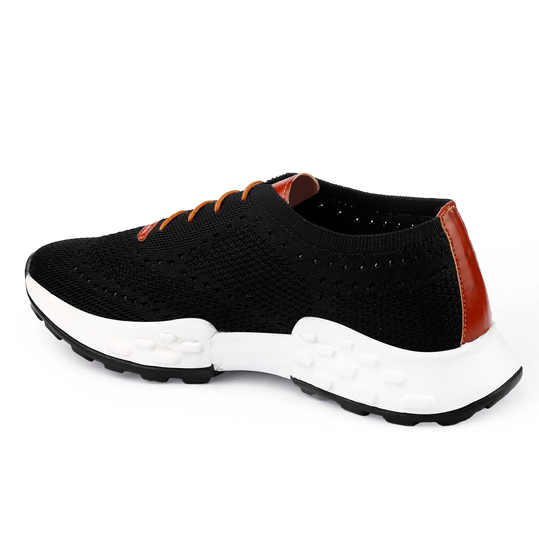 Men's Knitted Upper Casual Brogues Lace-up Running Shoes