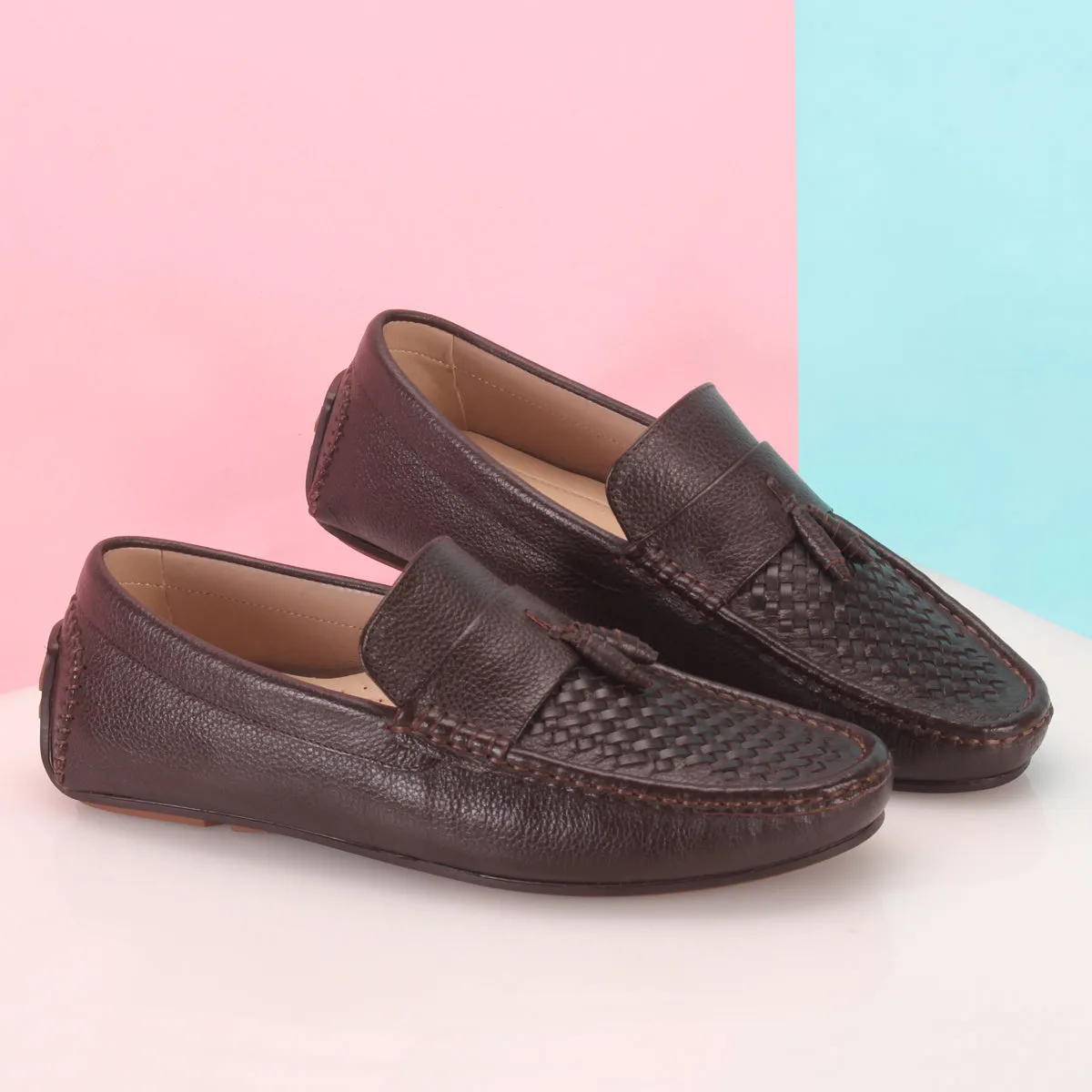 Men's "TAYLYER" Leather Slip On Moccasins Shoes