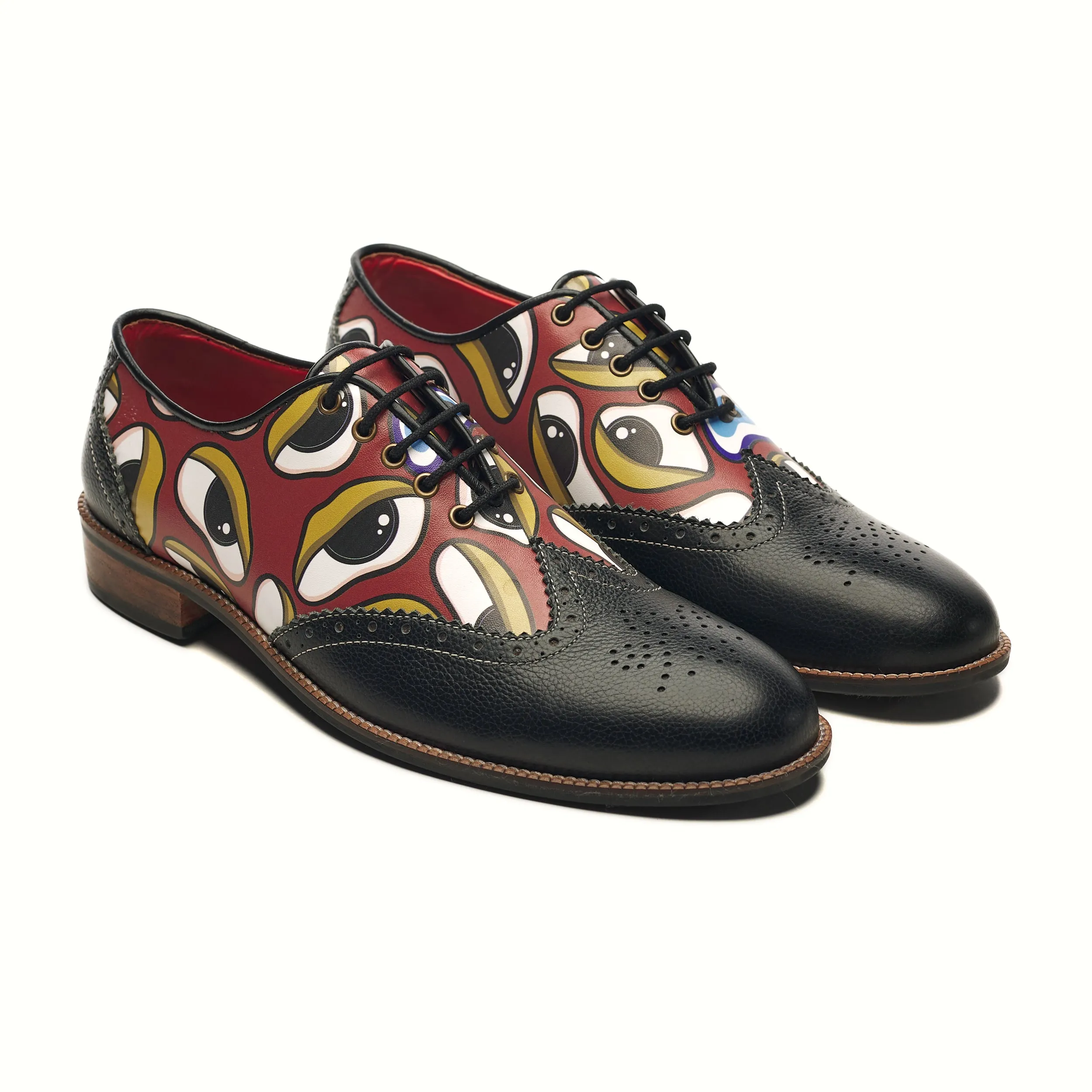 ‘Nazar’ Brogues Men – Crimson