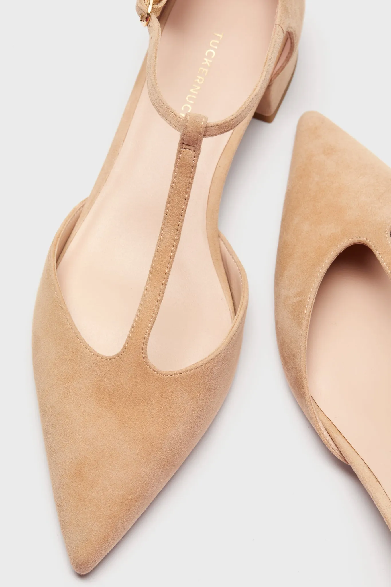 Nude Suede Collins Flats