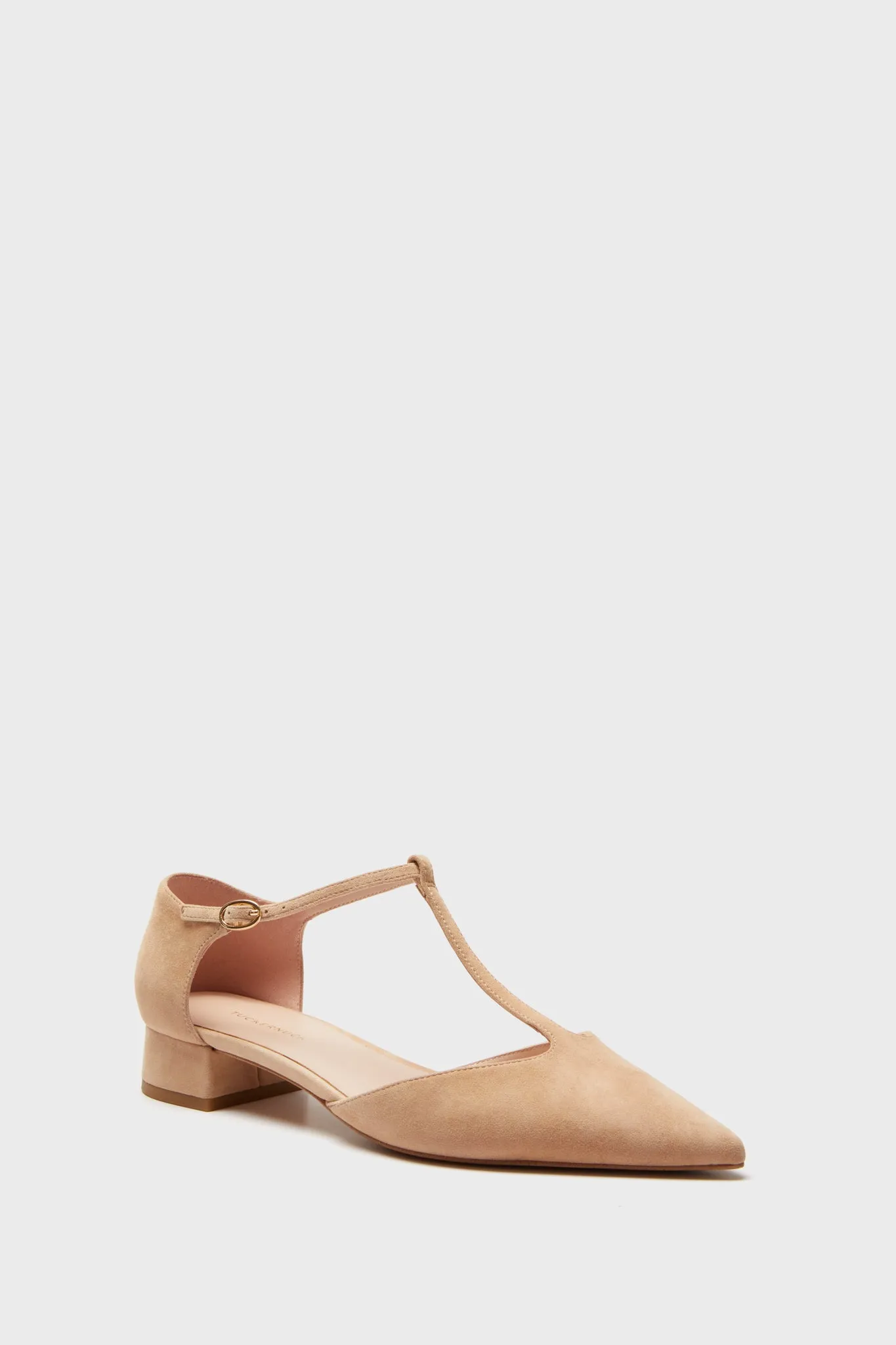 Nude Suede Collins Flats